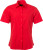 James & Nicholson - Popline Shirt shortsleeve (tomato)