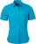 James & Nicholson - Popline Shirt shortsleeve (turquoise)