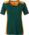 James & Nicholson - Damen Workwear T-Shirt (dark green/orange)