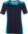 James & Nicholson - Damen Workwear T-Shirt (navy/turquoise)
