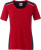 James & Nicholson - Damen Workwear T-Shirt (red/navy)