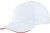 Myrtle Beach - Light brushed Sandwich Cap (White/Red)