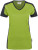 Hakro - Damen V-Shirt Contrast Mikralinar (kiwi/anthrazit)