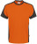 Hakro - T-Shirt Contrast Mikralinar (orange/anthrazit)