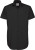 B&C - Poplin Shirt Black Tie Short Sleeve / Men (Black)