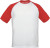 B&C - T-Shirt Base-Ball (White/Red)