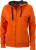 James & Nicholson - Ladies´ Hooded Jacket (Dark Orange/Carbon)