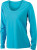 James & Nicholson - Ladies' Stretch Shirt Long-Sleeved (Turquoise)