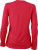 James & Nicholson - Ladies' Stretch V-Shirt Long-Sleeved (Pink)