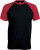 Kariban - Kontrast Baseball T-Shirt (Black/Red)