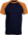 Kariban - Kontrast Baseball T-Shirt (Navy/Orange)