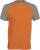 Kariban - Kontrast Baseball T-Shirt (Orange/Light Grey (Solid))