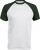 Kariban - Kontrast Baseball T-Shirt (White/Forest Green)