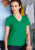 Kariban - Damen Kurzarm V-Ausschnitt T-Shirt (Fuchsia)