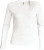 Kariban - Ladies Long Sleeve V-Neck T-Shirt (White)