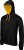 Kariban - Contrast Hooded Sweatshirt (Black/Yellow)