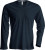 Kariban - Men ́s Long Sleeve V-Neck T-Shirt (Dark Grey (Solid))