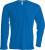 Kariban - Men ́s Long Sleeve V-Neck T-Shirt (Light Royal Blue)