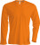 Kariban - Men ́s Long Sleeve V-Neck T-Shirt (Orange)