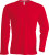 Kariban - Férfi hosszú ujjú póló V-nyakú (Red)