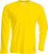Kariban - Férfi hosszú ujjú kerek nyakú póló (Yellow)