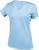 Kariban - Damen Kurzarm V-Ausschnitt T-Shirt (Sky Blue)