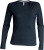Kariban - Ladies Long Sleeve V-Neck T-Shirt (Dark Grey (solid))