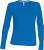 Kariban - Női hosszú ujjú póló V-nyaku (Light Royal Blue)