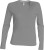 Kariban - Ladies Long Sleeve V-Neck T-Shirt (Oxford Grey)