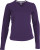 Kariban - Damen Langarm T-Shirt mit V-Ausschnitt (Purple)
