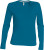 Kariban - Damen Langarm T-Shirt mit V-Ausschnitt (Tropical Blue)
