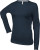 Kariban - Damen Langarm Rundhals T-Shirt (Dark Grey (Solid))