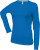 Kariban - Női hosszú ujjú kerek nyaku póló (Light Royal Blue)