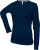 Kariban - Damen Langarm Rundhals T-Shirt (Navy)