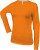 Kariban - Női hosszú ujjú kerek nyaku póló (Orange)