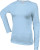 Kariban - Női hosszú ujjú kerek nyaku póló (Sky Blue)
