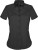 Kariban - Pflegeleichte Damen Kurzarm Stretch Bluse (Black)