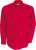 Kariban - Pflegeleichtes Herren Langarm Popeline Hemd (Red)