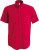 Kariban - Mens Short Sleeve Easy Care Cotton Poplin Shirt (Red)