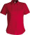 Kariban - Pflegeleichte Damen Kurzarm Popeline Bluse (Red)