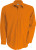 Kariban - Jofrey - Mens Long Sleeve Easy Care Polycotton Poplin Shirt (Orange)