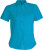 Kariban - Judith Pflegeleichte Damen Kurzarm Popline Bluse (Bright Turquoise)