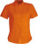 Kariban - Judith Pflegeleichte Damen Kurzarm Popline Bluse (Orange)