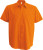 Kariban - ACE - Mens Short Sleeve Easy Care Polycotton Poplin Shirt (Orange)