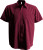 Kariban - ACE - Mens Short Sleeve Easy Care Polycotton Poplin Shirt (Wine)