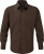Russell - Men´s Long Sleeve Easy Care Fitted Shirt (Chocolate)