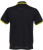 Kustom Kit - Tipped Collar Polo (Black/Yellow)