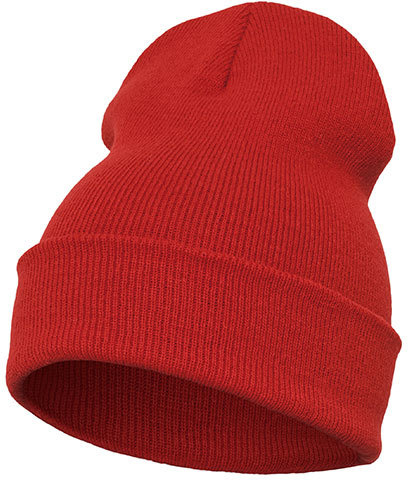 & Beanie - Textilveredelung Knitted (Red) caps - - Caps for Heavyweight Long StickX embroidery Flexfit