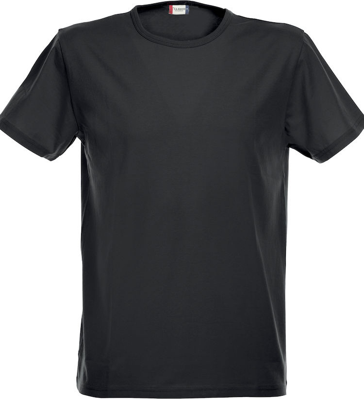 Stretch-T (Schwarz) besticken und bedrucken lassen - Clique - T-Shirts -  StickX Textilveredelung