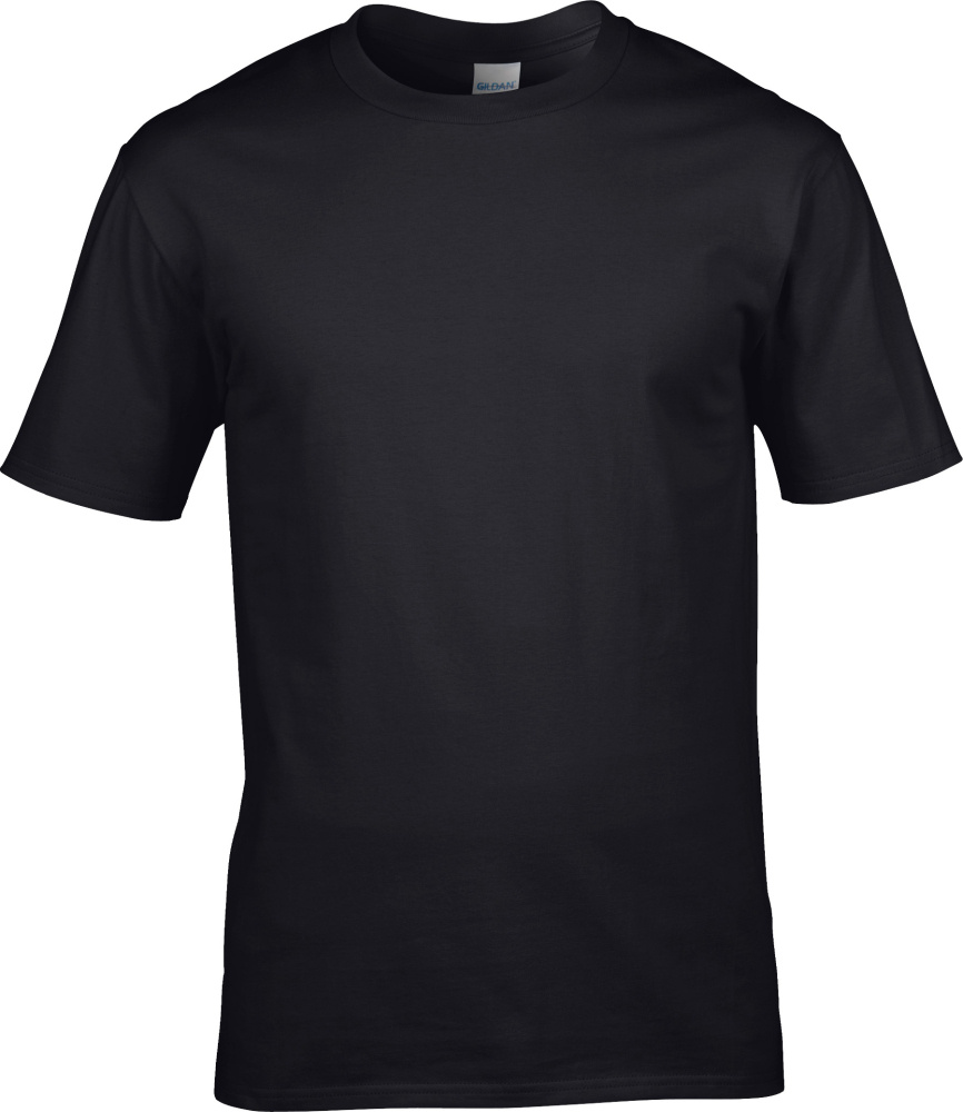 Premium Cotton T-Shirt (Black) for embroidery and printing - Gildan - T ...